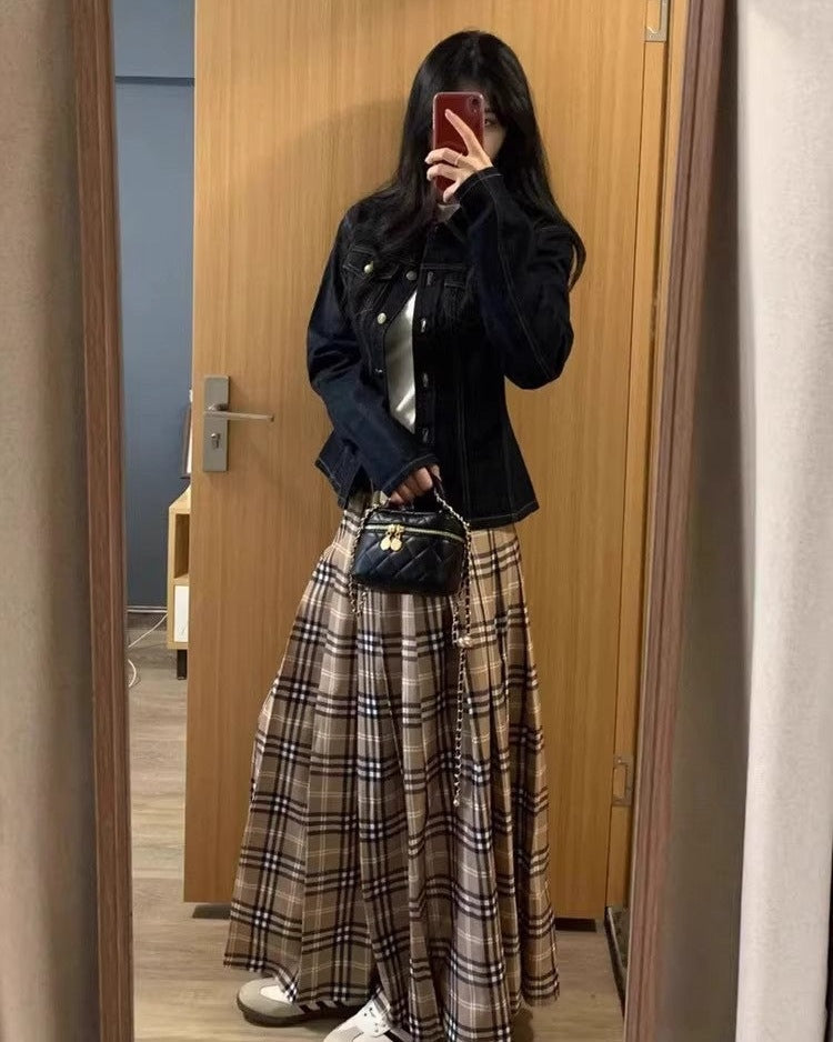 Washed Cropped Denim Jacket