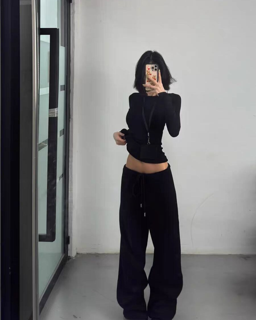 Hollow-Out Long Sleeve Top