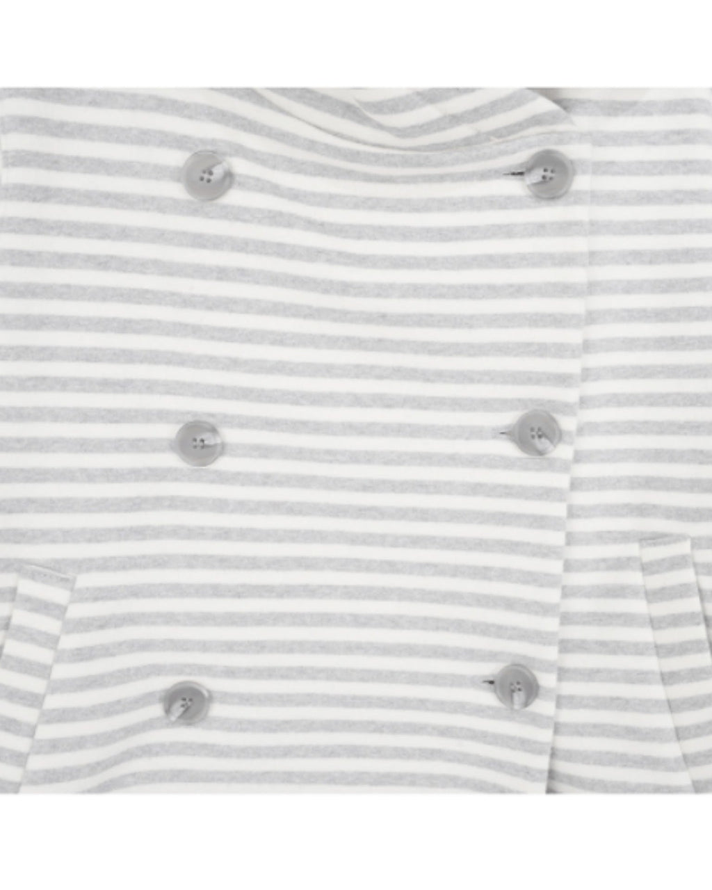 Striped Double Breasted Hooded Jacket
