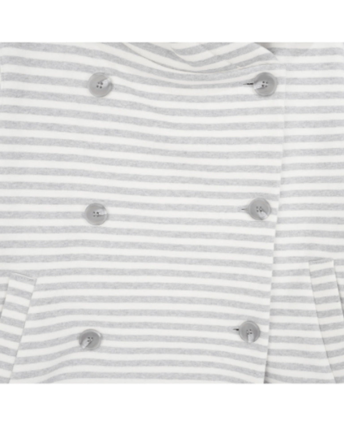 Striped Double Breasted Hooded Jacket