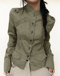 Utility Stand Collar Shirt Jacket