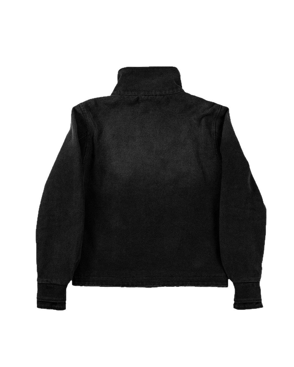 Washed Stand Collar Button Jacket