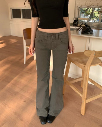 Low rise trousers
