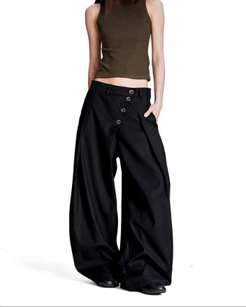 Button front trousers