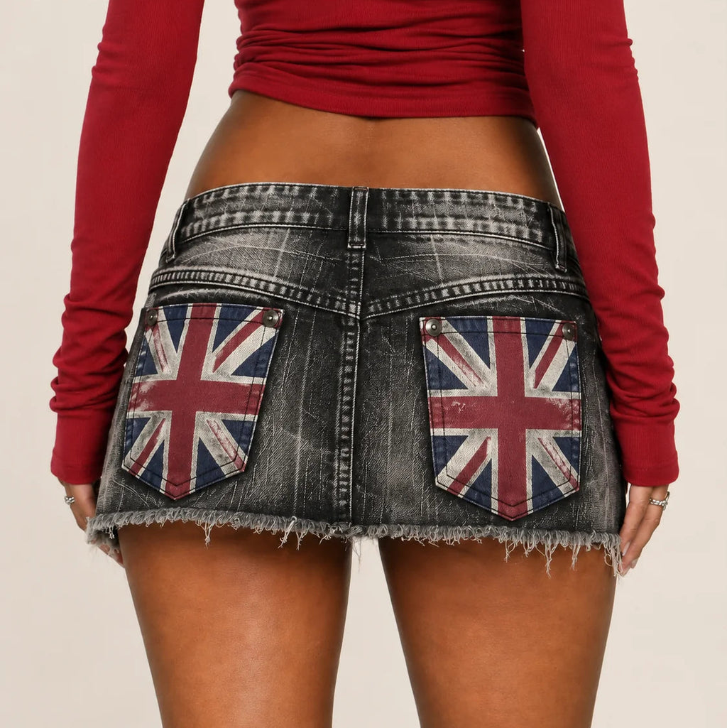 Union Jack Denim Shorts