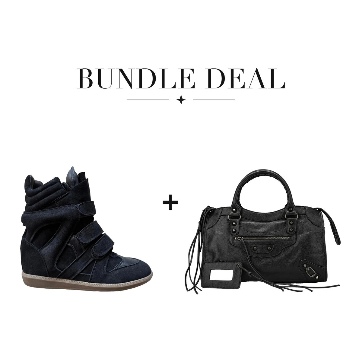 Lovy Sneaker Black + City bag Black
