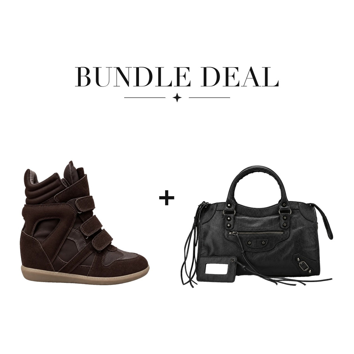 Lovy Sneaker Brown + City bag Black
