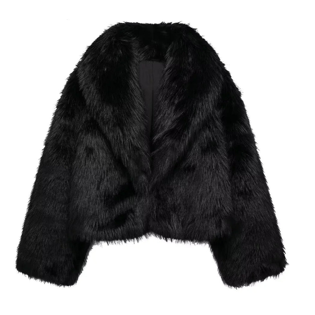 Lovy Black Fur Coat