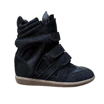 Black wedge sneaker