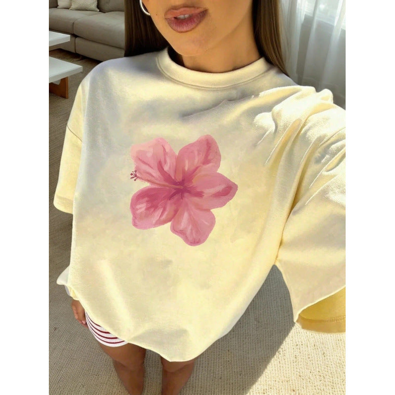 ''Blush Hibiscus'' Baby Tee