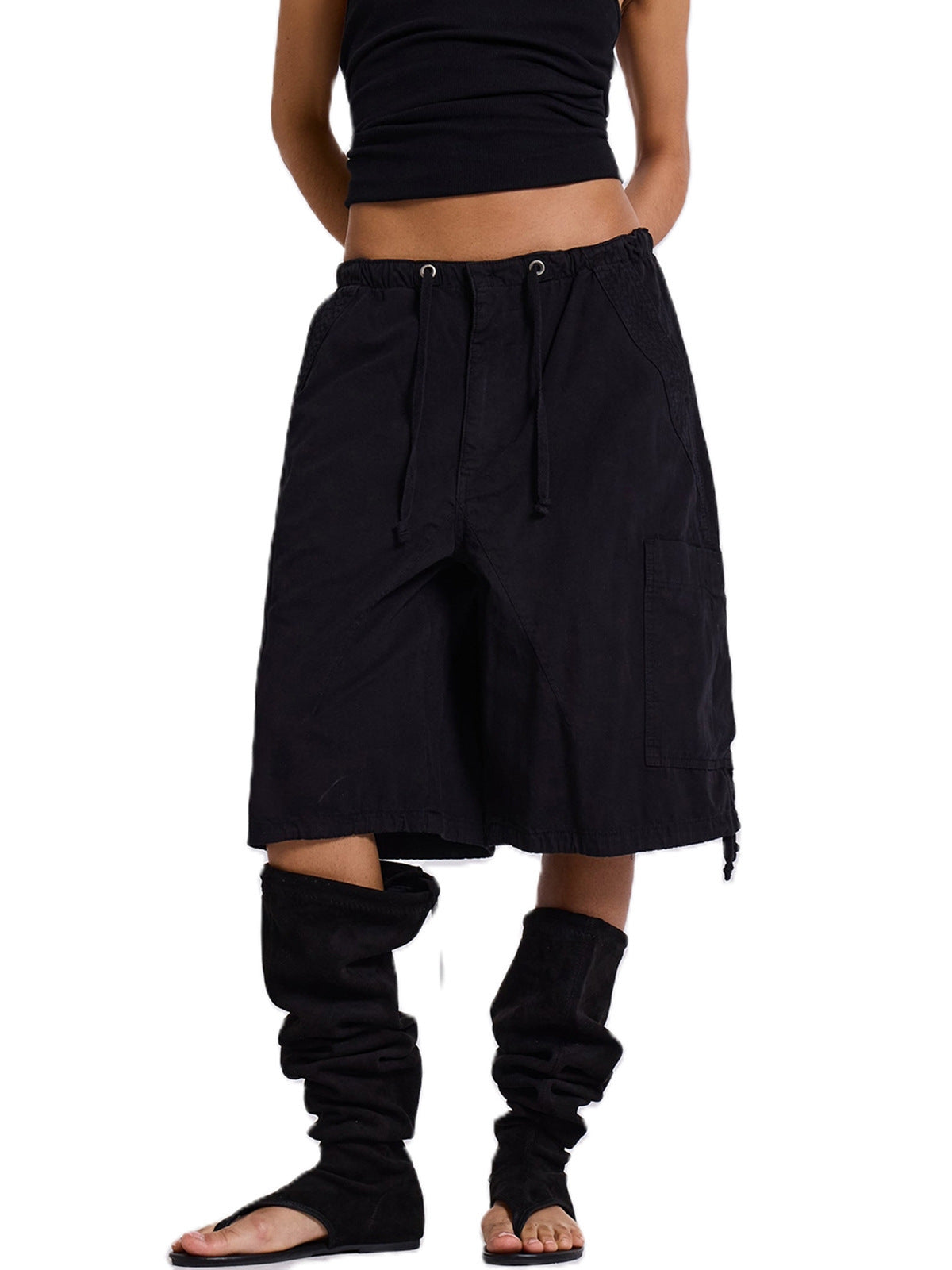 Drawstring Cargo Jorts