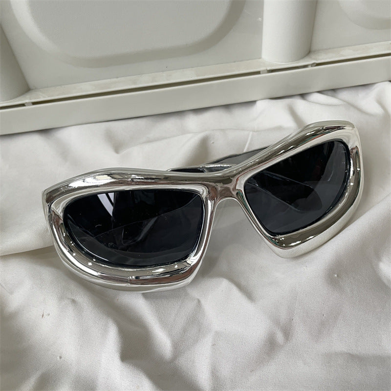 Chrome Cat-Eye Sunglasses