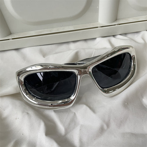 Chrome Cat-Eye Sunglasses