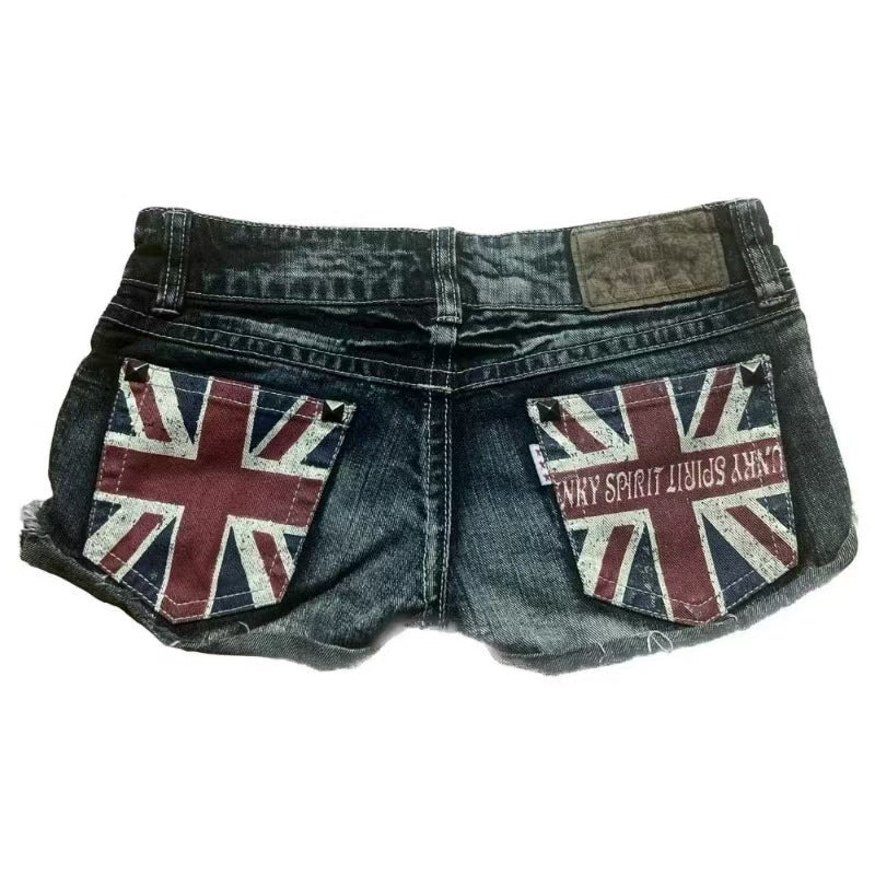Union Jack Denim Shorts