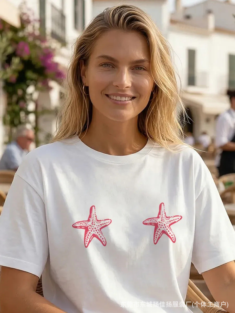 Red Starfish Baby Tee