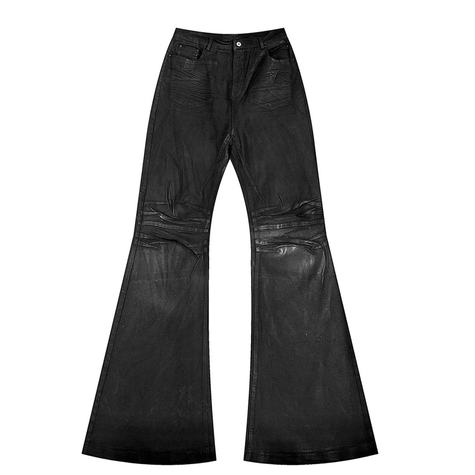 Waxed Flare Jeans