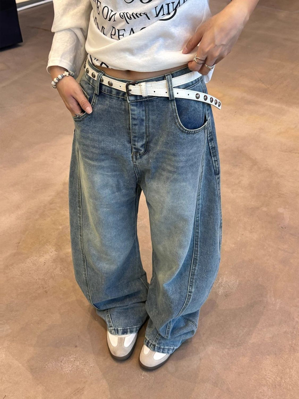 Graffiti Letter Baggy Jeans
