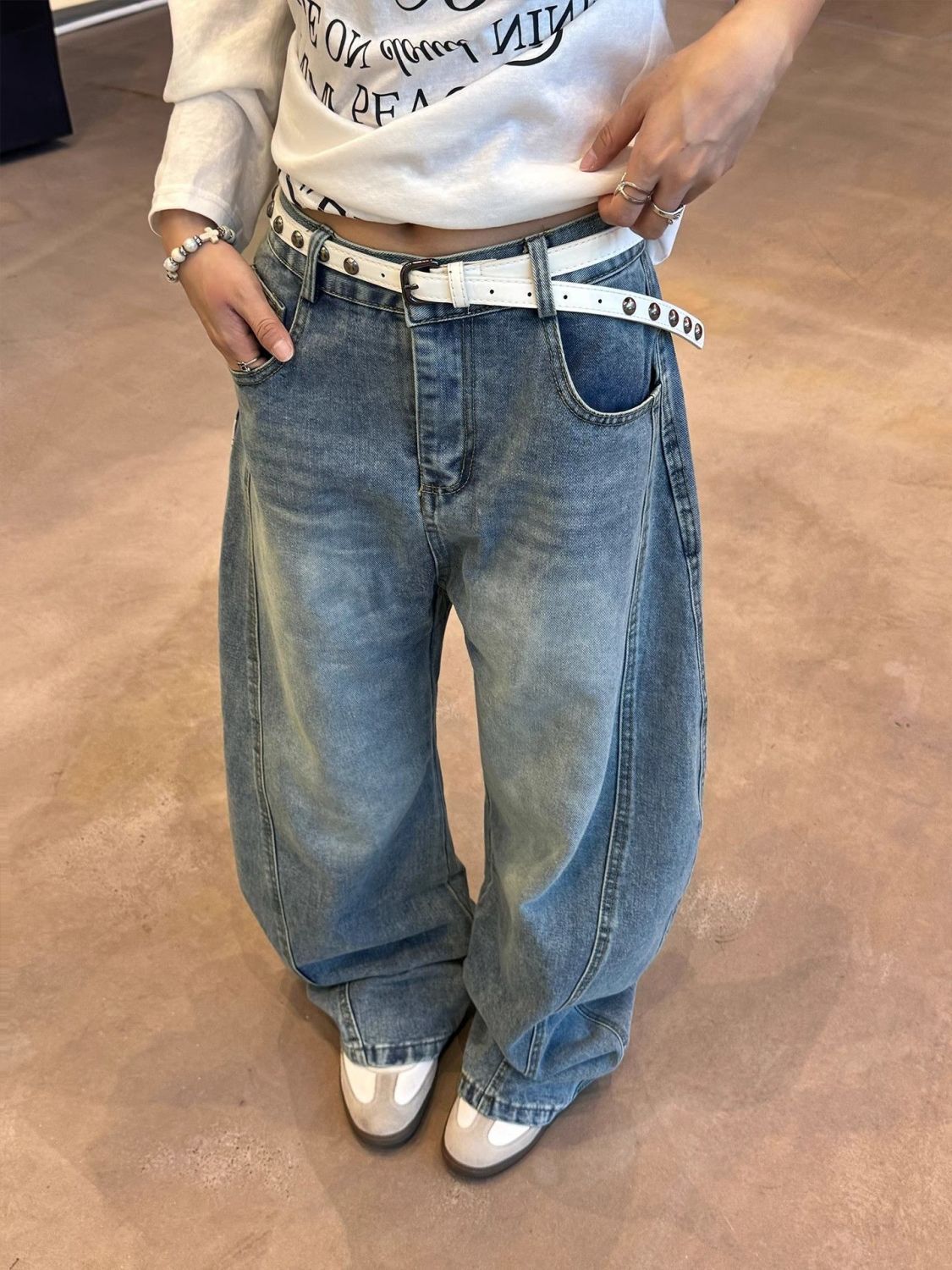 Graffiti Letter Baggy Jeans