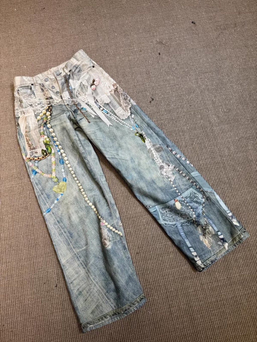 Pearl & Lace Baggy Jeans