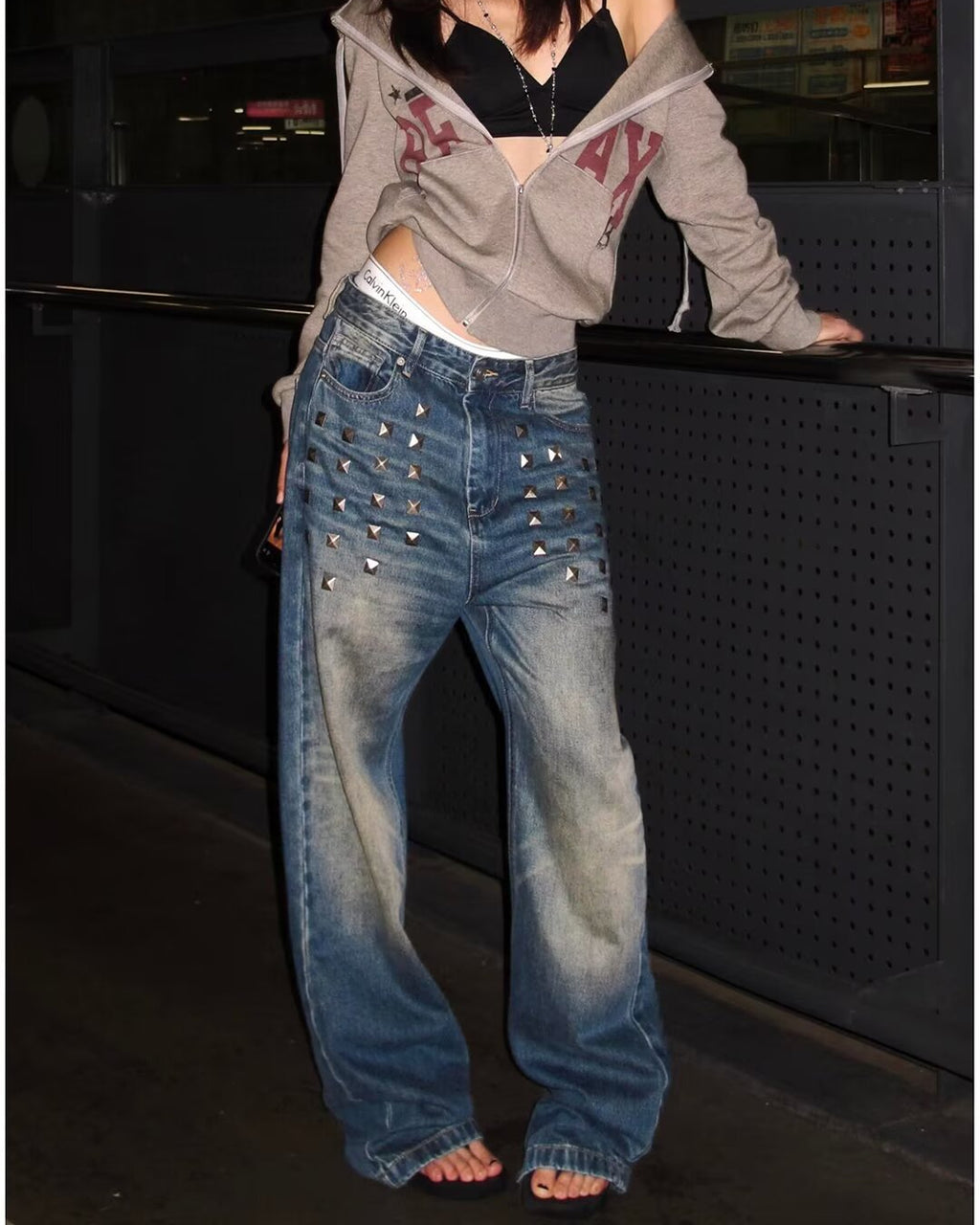 Studded Baggy Jeans
