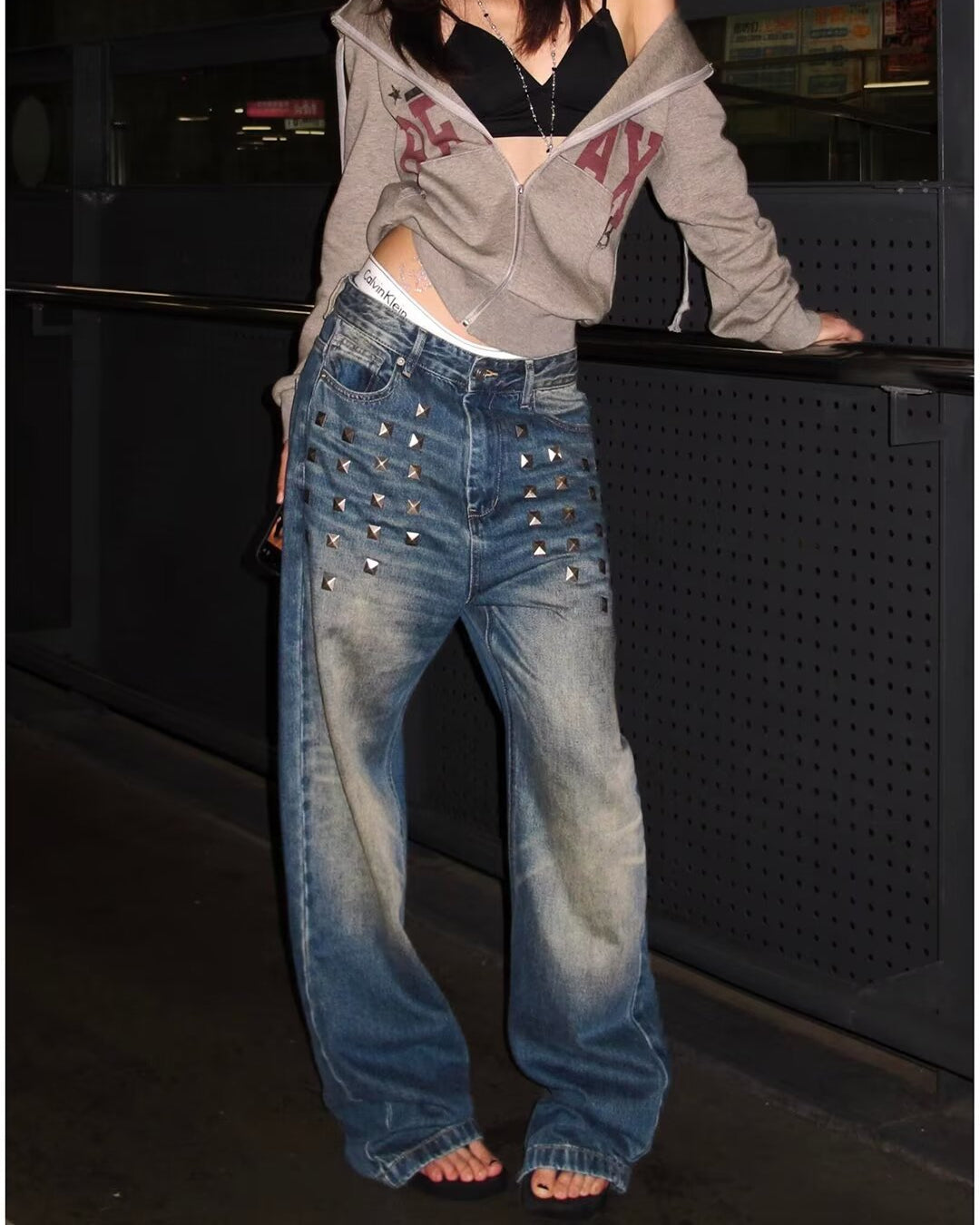 Studded Baggy Jeans