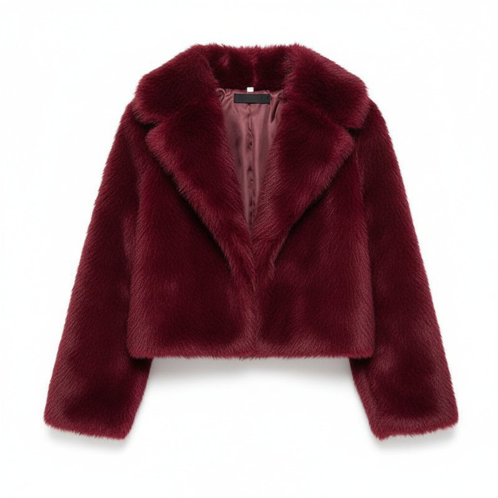 Lovy Red Fur Coat