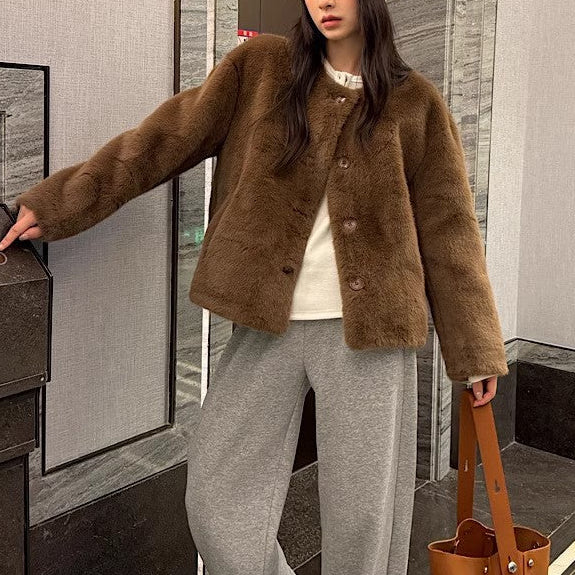 Mink coat brown
