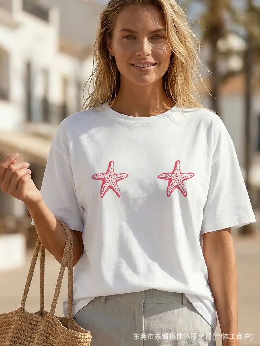 Red Starfish Baby Tee