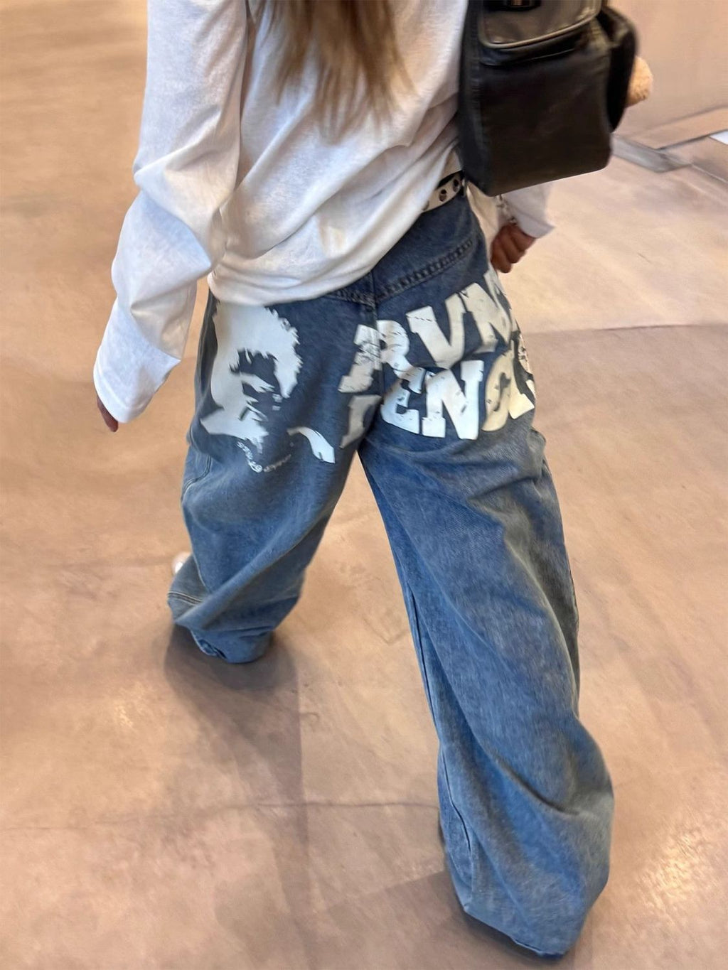 Graffiti Letter Baggy Jeans