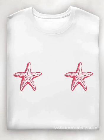 Red Starfish Baby Tee