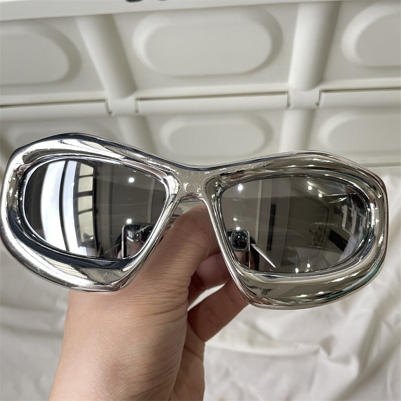 Chrome Cat-Eye Sunglasses