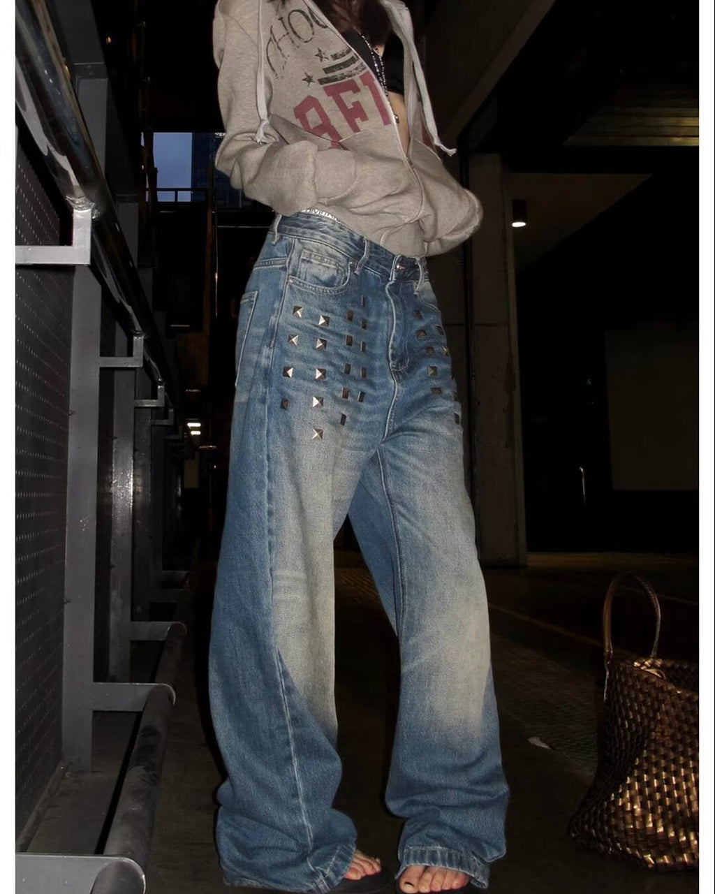 Studded Baggy Jeans