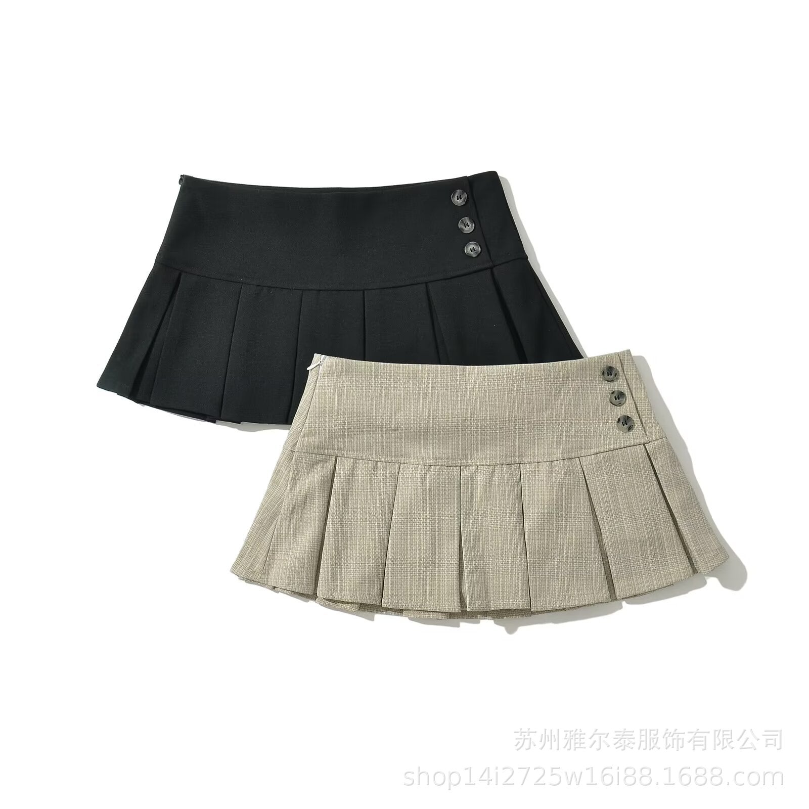 YALTEI Autumn New Women's Clothing European and American style French design fashion casual style versatile retro pleated skirt