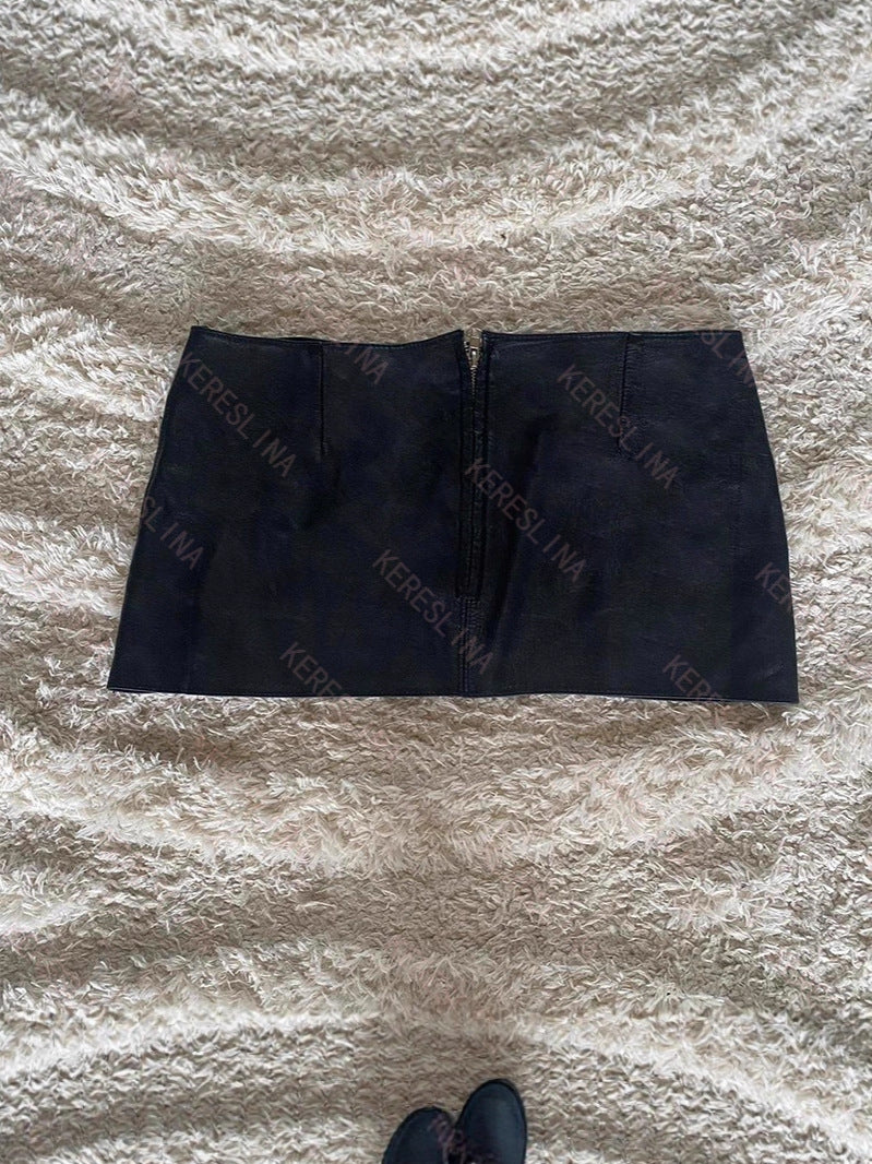 Eyelet Punk Mini Skirt