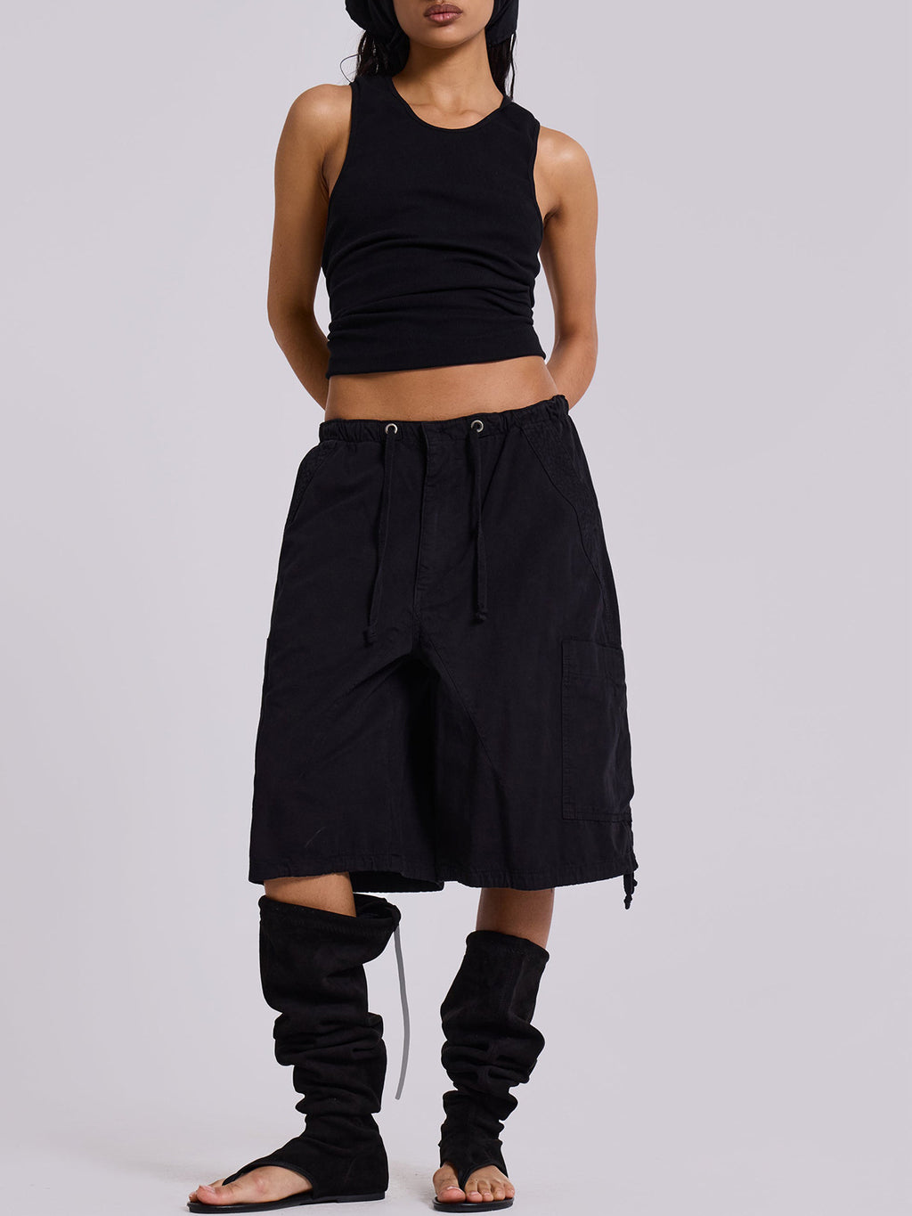 Drawstring Cargo Jorts