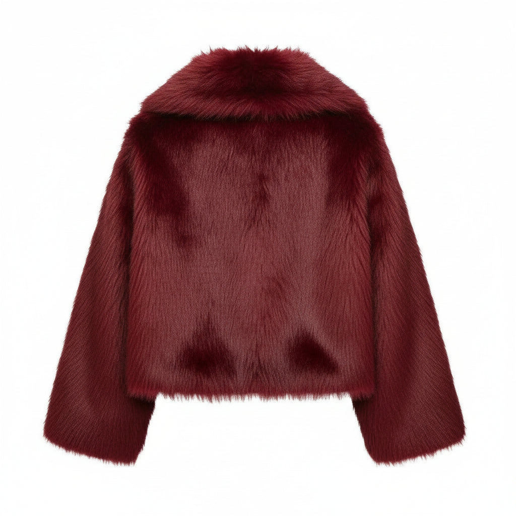 Lovy Red Fur Coat