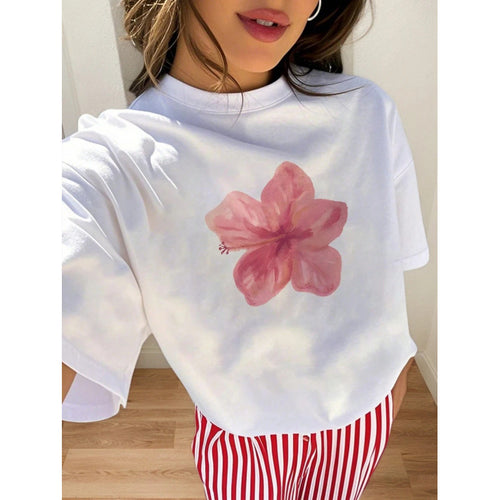 ''Blush Hibiscus'' Baby Tee