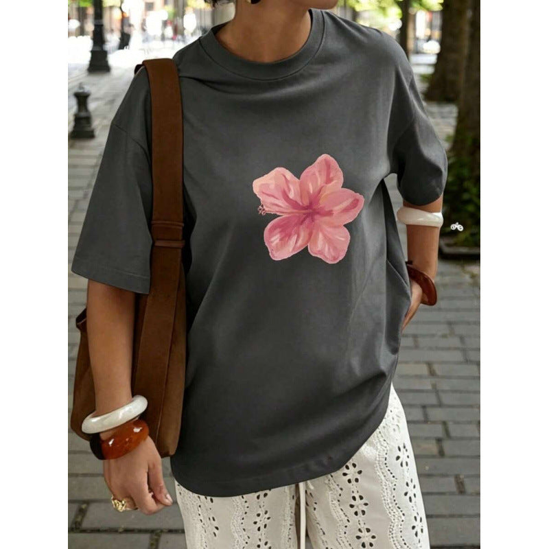 ''Blush Hibiscus'' Baby Tee