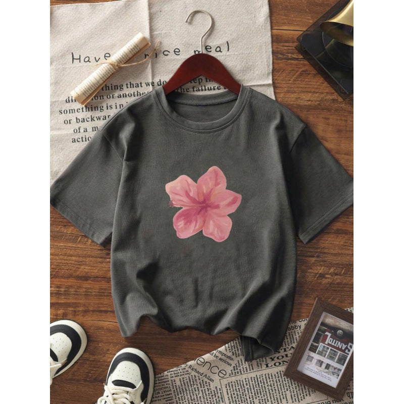 ''Blush Hibiscus'' Baby Tee