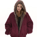 Lovy reversible hooded fur jacket