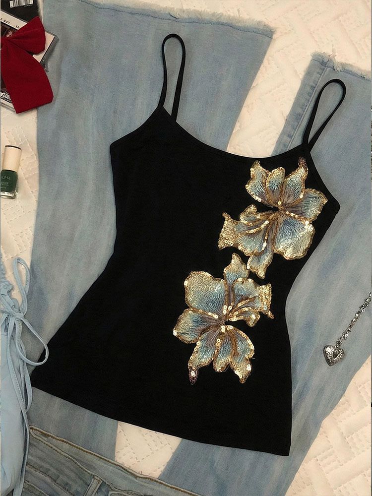 Sequin Flower Cami