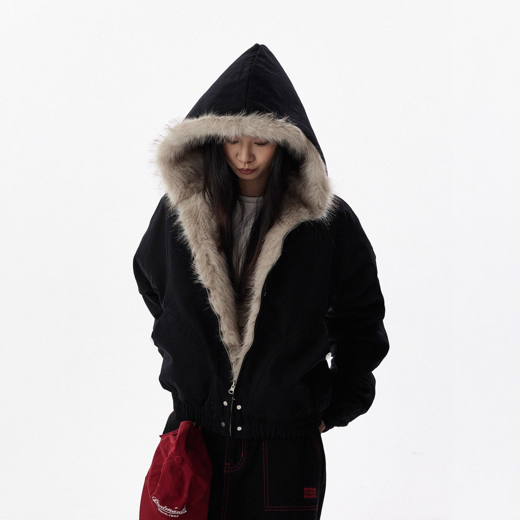 Hooded Fur vest