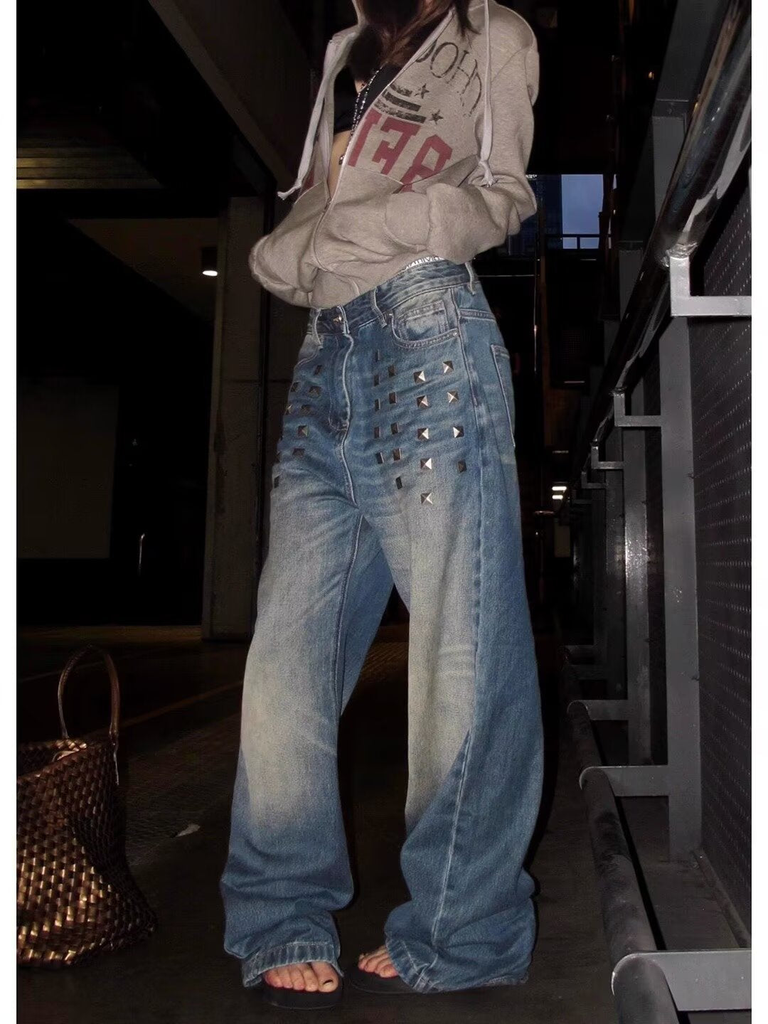 Studded Baggy Jeans