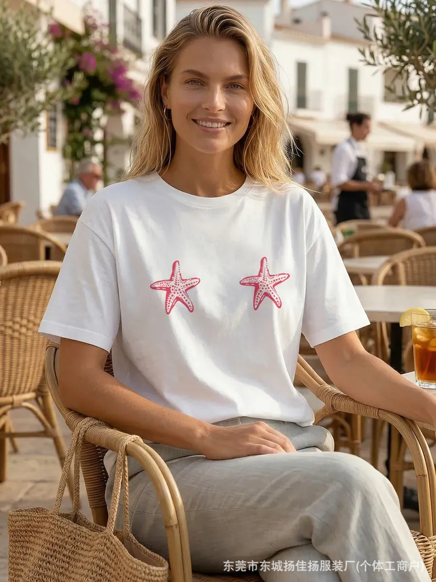 Red Starfish Baby Tee