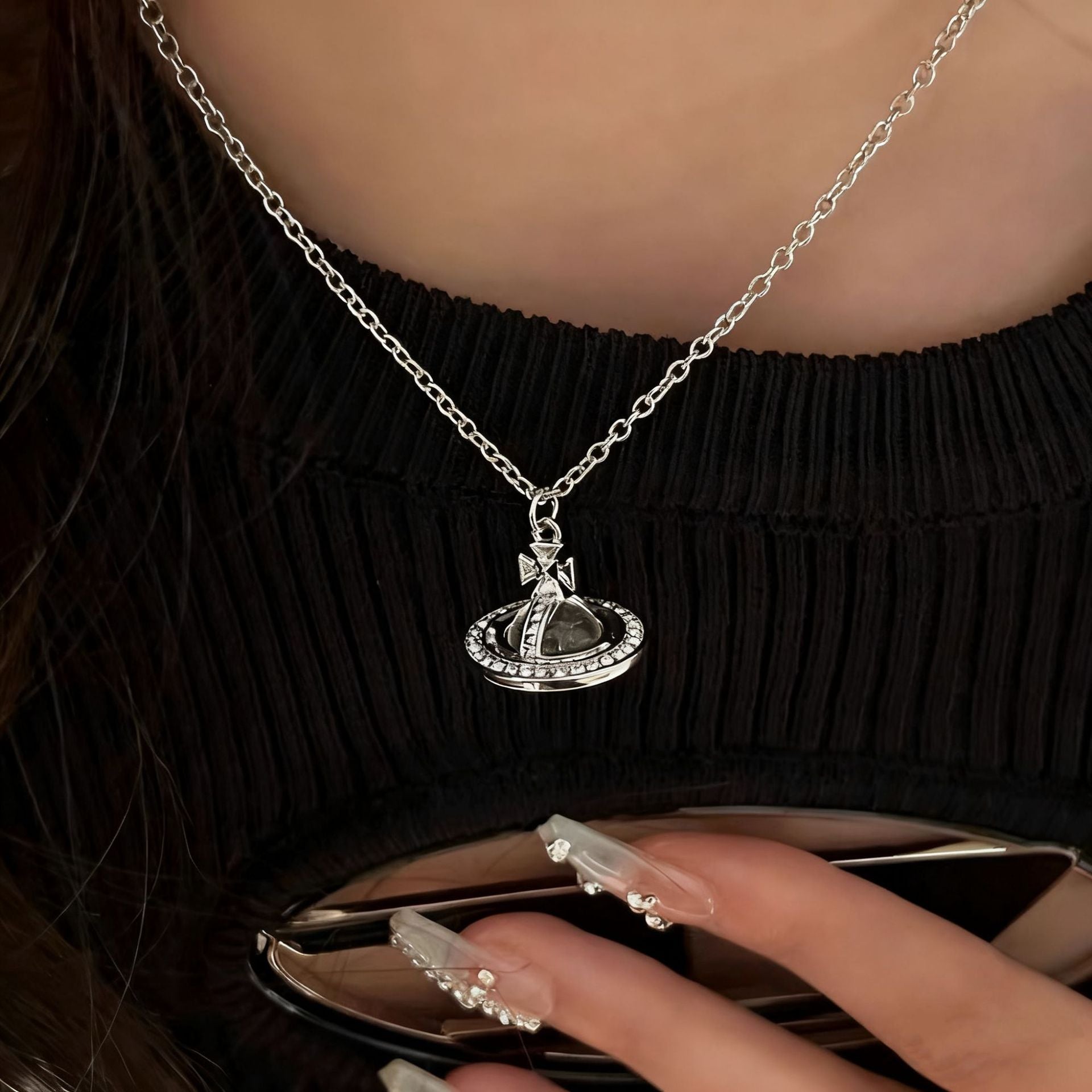 Saturn Pendant Necklace