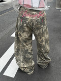 Embroidered Camo Pants