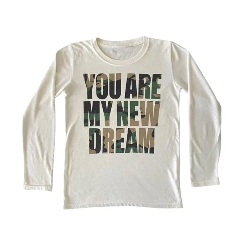 'You Are My New Dream' Camouflage T-shirt – Tops