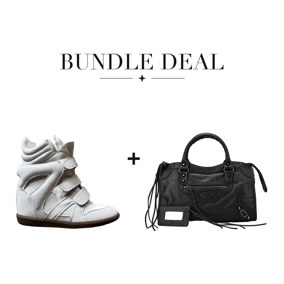 Lovy Sneaker White + City bag Black