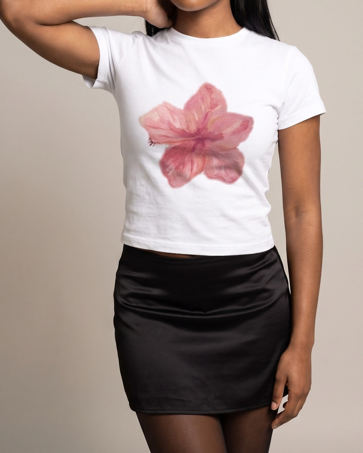 Blush Hibiscus Baby Tee
