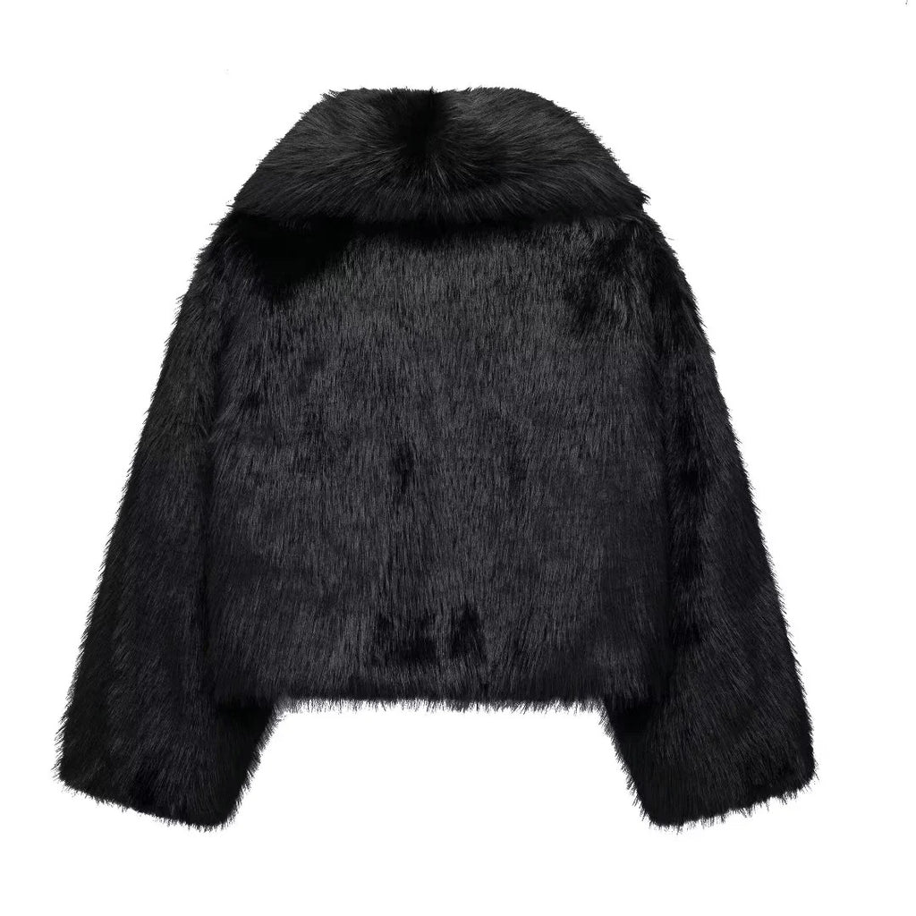 Lovy Black Fur Coat